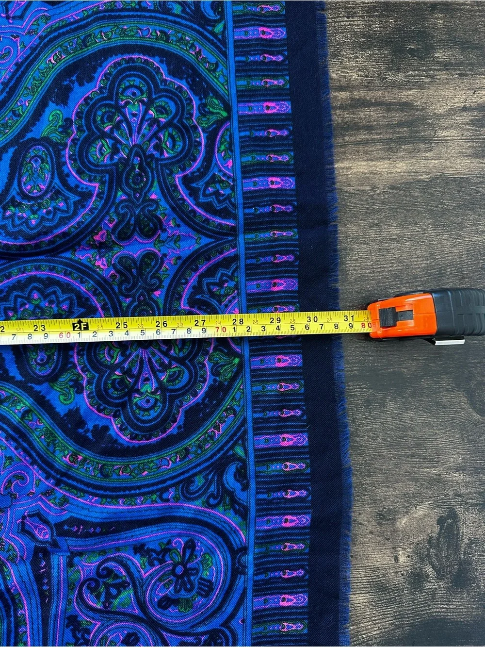 Paisley Scarf - Blue & Purple 30.5x30